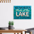 Lake House Wall Art Decor, Memories Made at the Lake, 15" x 12" Canvas Framed Painting for Nature Lovers