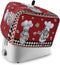 Kitchen Chef Gnomes Toaster Cover, 2 Slice, Rustic Red Checkered Dessert Toaster Oven Cover