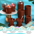 50 Pack Honeydak Flowerpot Dessert Cup Plastic Cake Cups with Lid Shovel Spoon Bottom Tray Small Flower Pot Cups