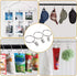 Lansian 20pcs Rustproof Matte Stainless Steel Curtain Rings with Clips, 1.5 Inch Drapery Hangers for Window
