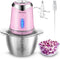 Cordless Food Processor - 5 Cup Electric Meat Garlic Chopper with USB Rechargeable, BPA-free Baby Food Processor (Pink)