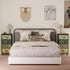 Furnulem 4 Drawer Dresser, Vertical Nightstand for Kids and Adults, Fabric Chest of Drawers for Storage
