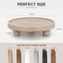 Counter EOSAHR Farmhouse Wood Riser for Display : Decorative Pedestal Stand for Kitchen and Home Decor - Elegant Round