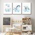 Set 3,Bedroom 16x24in Wodkwq Ocean Nursery Canvas Wall Art,Nursery Wall Decor,Kids Bathroom Decor,Under The Sea