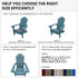 1) FILUXE Adirondack & Rocking Chair Cushion, High Back Patio Cushions - Waterproof Solid Tufted Pillow, Indoor/Outdoor