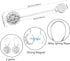 2 PCS Magnetic Curtain Tiebacks, Decorative No Drilling Drapery Tieback with High-Elastic Band