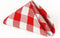 LinenTablecloth 15-Inch Red & White Checker Polyester Napkins (1-Dozen)
