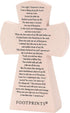 Dicksons Matthew 28:20 Always with You Footprints - 7.5 Inch Resin Stone Table Top Cross Figurine