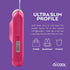 O2COOL Battery Powered Deluxe Necklace Fan for Personal Cooling, Adjustable Lanyard (Pink)