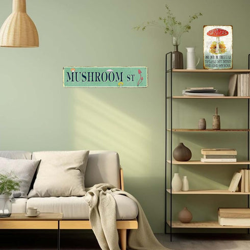 uhdvwtp Mushroom Poster Funny Metal Tin Sign