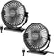 TriPole USB Powered Desk Fan 2 Pack, Black Small Portable Fan with 3 Speeds and 360° Rotation for Travel