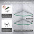 decorstat 2 Pack 8MM-Thick Corner Glass Shower Caddy Tempered Glass Shelf No Drilling Wall Mount Corner Mounted Shelves