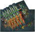 Cooking Herbs Spices Placemats Set of 4, Washable Non-Slip Heat Resistant Place Mats for Kitchen
