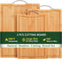 Bamboo Cutting Board, Wooden Cutting Boards for Kitchen with Double Sided Deep