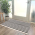 LEEVAN Black and White Striped Rug Doormat 24"x35", Washable Cotton Hand Woven for Entryway