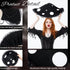 Croloose Mushroom Hat Renaissance Medieval Costume Cosplay Victorian Fairy Accessories with Bead Lace Brim Cap