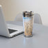 Footprints in the Sand Poem - 16 Oz. Stainless Steel Insulated Travel Mug with Lid