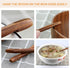 AOOSY Wooden Soup Spoons, 6 Pieces 7.84 Inches Japanese Ramen Spoons, Round Nanmu Wood Long Handle for Kitchen