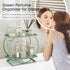 2-Tier Counter Countertop Green Perfume Organizer for Dresser, Bathroom Organizers, Elegant Round Makeup Organizer