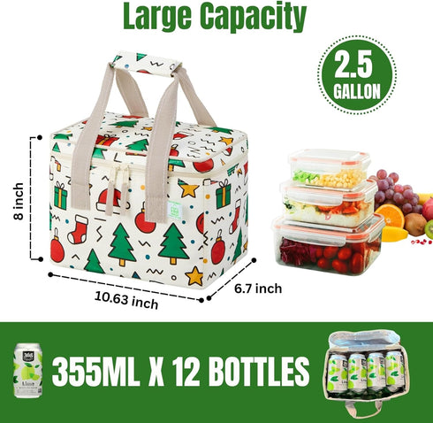 2 Pack 2.5 VENO Cooler Bag, Insulated Grocery Bags, Collapsible Cooler, Reusable Shopping Bags for Groceries, Water