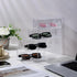 Clear Sunglasses Organizer Storage for Women, Stackable Acrylic Drawers for Bathroom, Dorm, Desk, Countertop, 4 Drawers