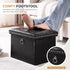 16x12x12 oakvivo Small Storage Ottoman Foot Rest Stool, in Foldable Leather Footstool Storage Bench with Rivet Design