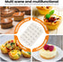 Muffin Pans with Metal Reinforced Frame, 24-Cups Durable Silicone Baking Pan, Beige with Rainbow Spots