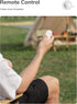 JISULIFE Portable Camping Fan, 8000mAh Battery Operated with Remote Control, 4 Speeds, Detachable Blades, White