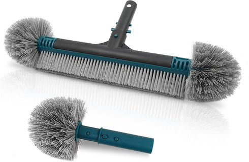 20'' Pool Brush Head, Detachable Pool Cleaning Brush with Durable Around Nylon