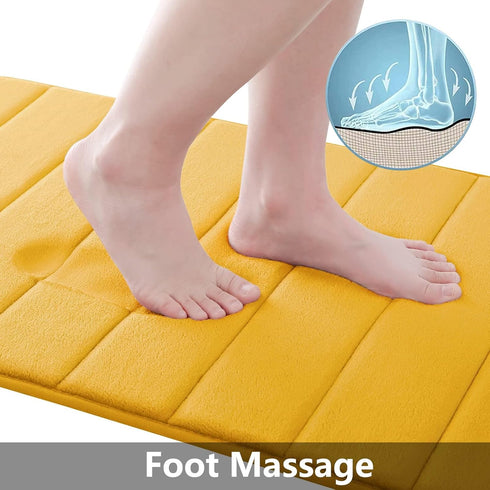 Buganda Memory Foam Bath Mat Rug, 47" x 20", Ultra Soft Non-Slip Water Absorbent Machine Washable Bath Rug
