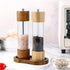 BINHAI Salt and Pepper Wood Mill Tray, Retro Colour Pepper Grinder Rest, Work Surface and Dining Table Protector
