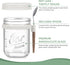 4 Pack 16 oz Overnight Oats Containers with Lids and Spoons, Glass Mason Jars with Airtight Lids, Overnight Oats Jars