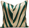 THE-TINOART Geometric Accent Throw Pillow Covers 18x18 Inch Emerald Green and Metallic Gold