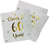 Cheers to 60 Years Cocktail Napkins - 50-Pack 3-Ply Napkins for Happy 60th Birthday & Wedding Anniversary Party