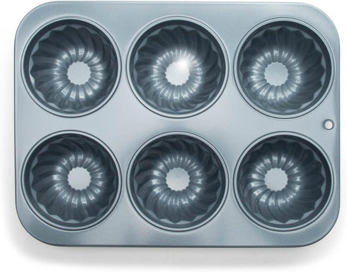Fox Run Fluted Muffin Pan, Metallic, 14 x 10.5 x 2 inches
