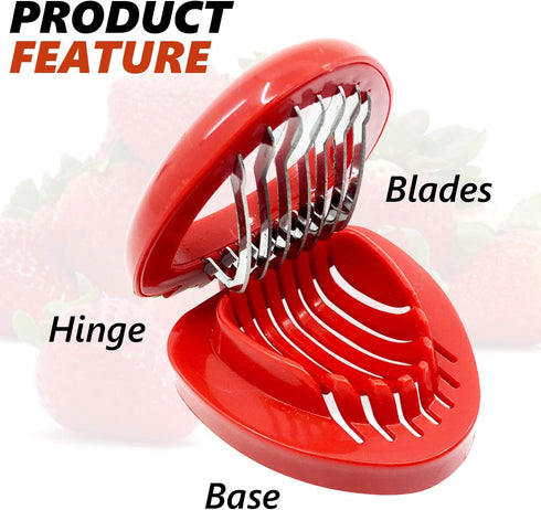 MSC International Joie Strawberry Hull and Slice, 2-Piece Set, BPA Free, Red