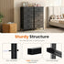 4 Closet,Entryway,Dorm,Black Sweetcrispy Nightstand Small Bedroom Dresser with Fabric Drawers,Bed Side Furniture End
