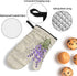 Lavender Flowers Vintage Oven Mitts and Pot Holders Set of 4, High Heat Resistant for Kitchen Cooking BBQ