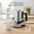 FUNLAVIE 4-in-1 400ml(13.5oz) Electric Milk Frother and Steamer, Stainless Steel Pitcher with Auto Shut-Off, Hot & Cold