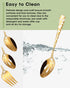 Stapava Serving Utensils Gold - 5 Pieces Stainless Steel Silverware Set for Restaurant Banquet Buffet