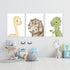 arfitest 12x16 Inch Set 3 Dinosaur Wall Art Kids Boys Room Canvas Wall Decor Dino Nursery Wall Art Pictures Baby