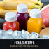Norcalway 6pcs 4oz Small Plastic Bottles for Liquids, Ginger Shot Bottles with Lids, BPA Free, Food Grade