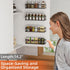 Umomi 4 Pack Spice Rack Wall Mount, Pantry Door Organizer & Hanging Storage Baskets Organizer Wall Mount, Large