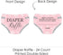 Set 24 Big Dot of Happiness Pink Winter Wonderland - Diaper Shaped Raffle Ticket Inserts - Holiday Snowflake Baby
