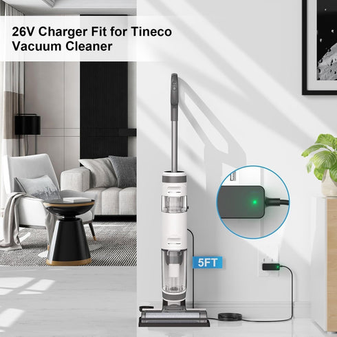 IBERLS 26V S5 S3 3 2 A10 A11 YLS0241A-T260080 Replacement Charger Compatible with Tineco Floor ONE iFLOOR Wet Dry Mop