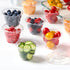 50 Pack 6 oz Plastic Dessert Cups with Lids, Small Plastic Yogurt Parfait Cups, Mini Round Party Serving Cup