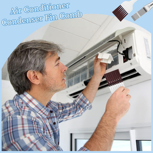 Pimoys 3 in 1 Set Air Conditioner Fin Comb with 1 Stainless Steel AC Coil Cleaner & 2 Evaporator Brushes