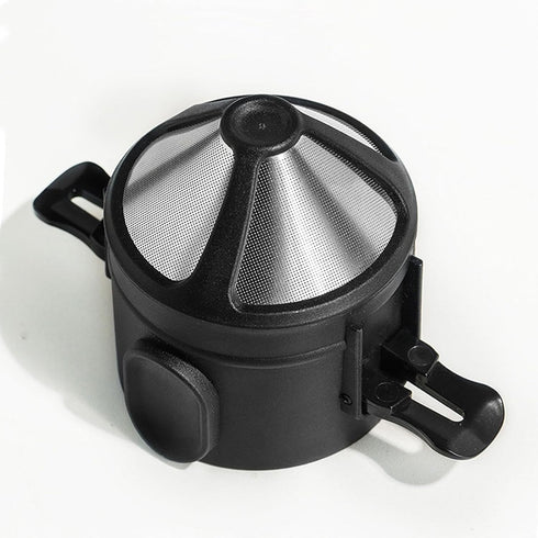 Pour Over Coffee Maker Reusable Coffee Filter Portable Stainless Steel Coffee Dripper Mini Collapsible Paperless Single Serve Coffee Cone Coffee Filter by VYNCX
