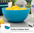 US Acrylic Vista 10-inch Bowls Set of 4, Durable Plastic Salad and Serving Bowls in Coastal Colors, 135 oz Capacity