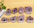 5.5 Inch JIC Gem Amethyst Candle Holder Natural Purple Crystals Candle Stand Large Amethyst Tealight Candle Holders